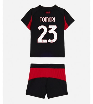 AC Milan Fikayo Tomori #23 Primera Equipación Niños 2025-26 Manga Corta (+ Pantalones cortos)